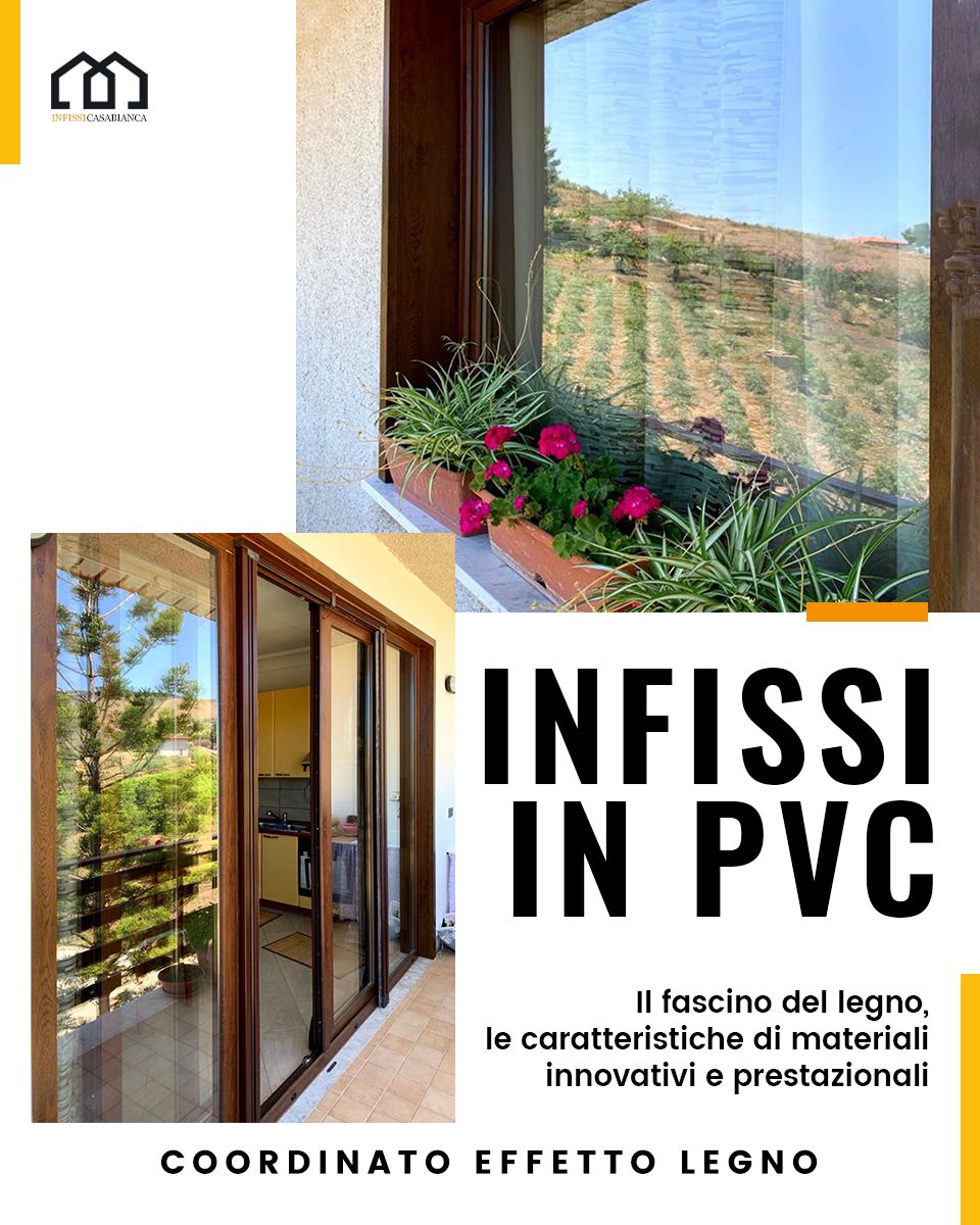 Infissi in pvc effetto legno